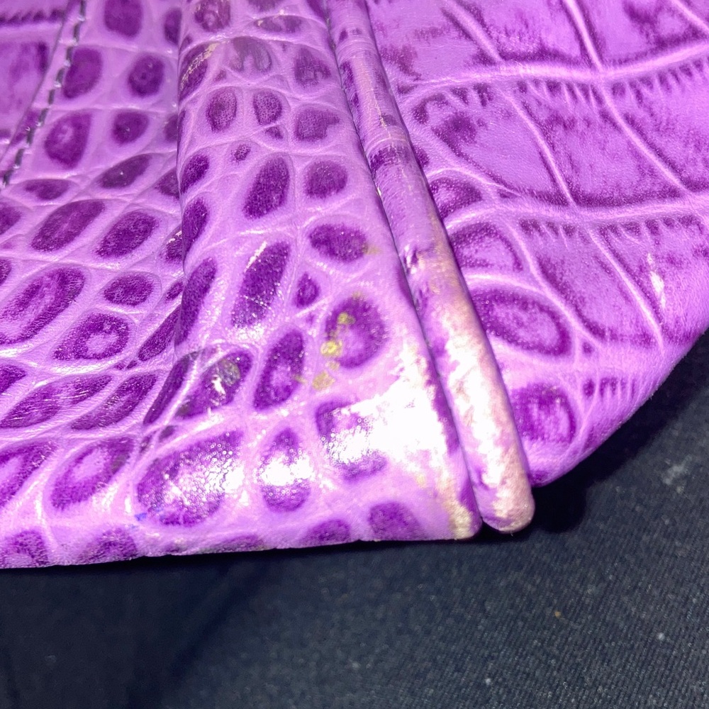 Judith Ripka Purple Embossed Women's Bag - Picture 8 of 9